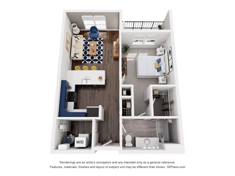 The Orion II 1 Bedroom Floor Plan